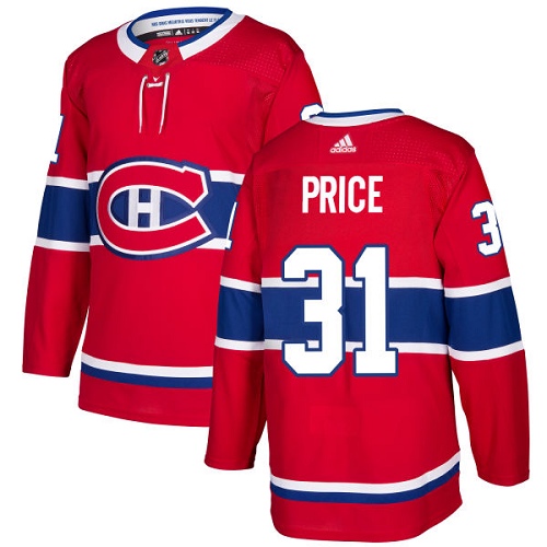 Adidas Montreal Canadiens #31 Carey Price Red Home Authentic Stitched Youth NHL Jersey->youth nhl jersey->Youth Jersey